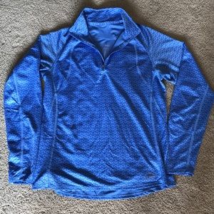 Blue 1/4 zip lightweight shirt